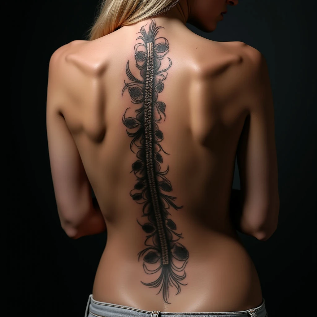 Small Spine Tattoos: Realistic Designs for a Subtle Statement