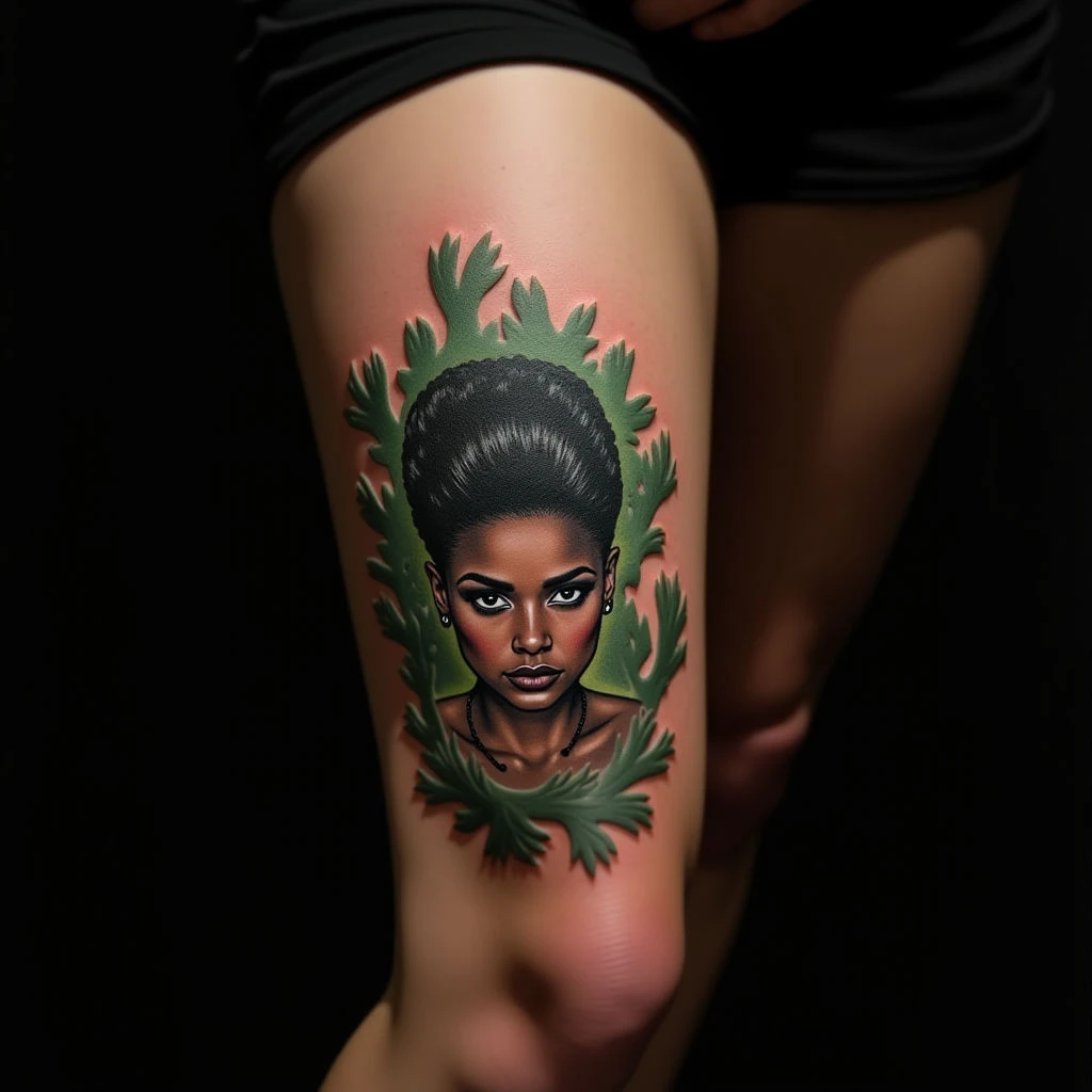 Green Knee Trash Polka Tattoos for Women: Stunning Designs