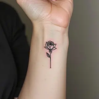 Delicate Rose Wrist Tattoo: A Symbol of Resilience