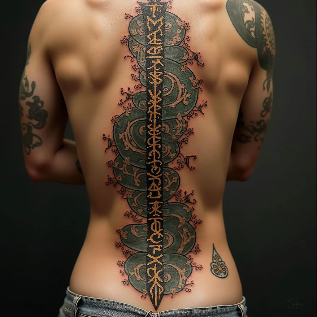 Short & Meaningful Spine Tattoo Quotes: Norse Wisdom