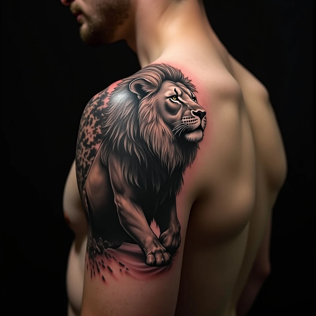Roaring Inspiration: Shoulder Lion Tattoo Designs & Meanings