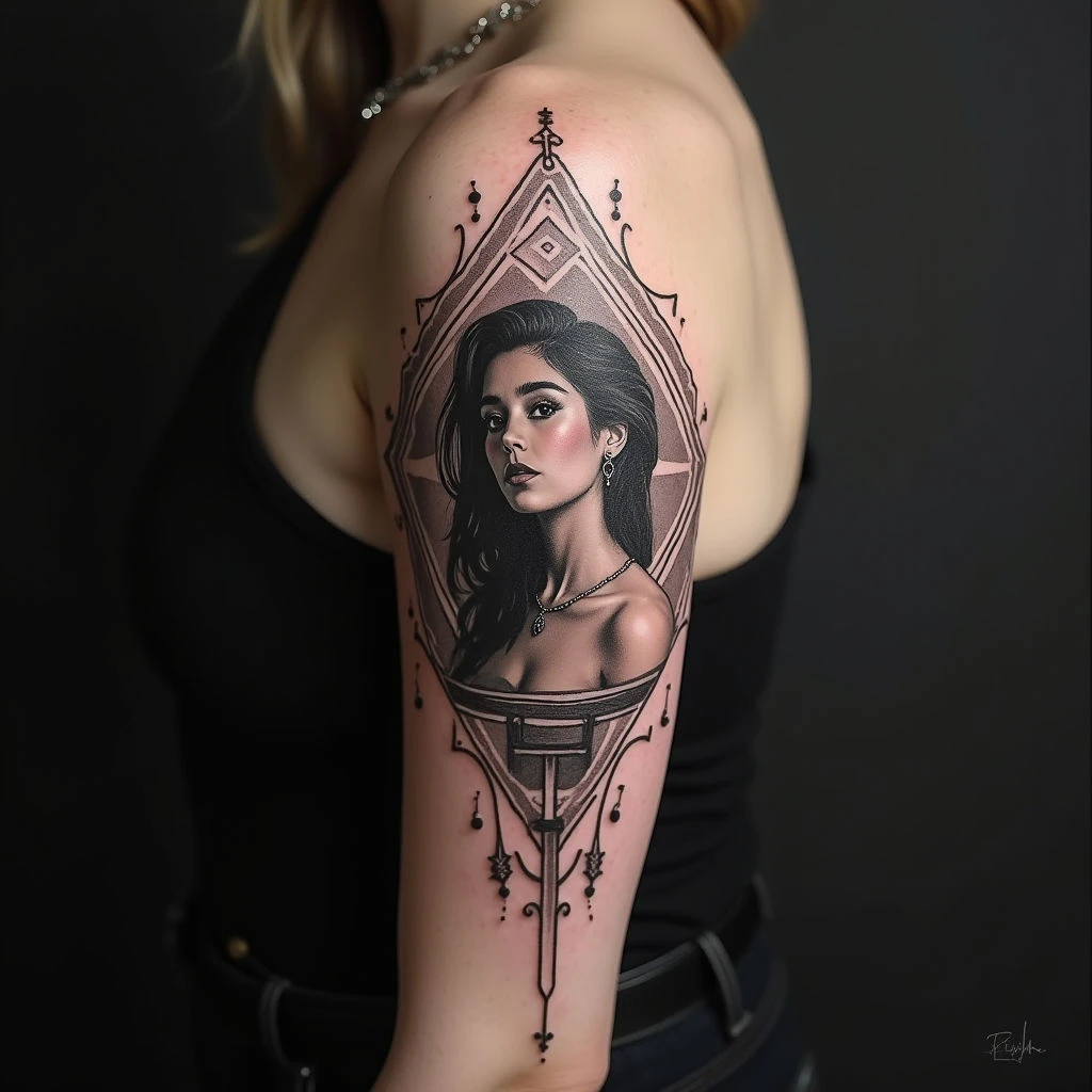 Unique Upper Arm Half Sleeve Tattoo Designs