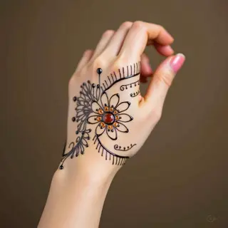 Simple & Easy Mehndi Designs for Your Back Hand