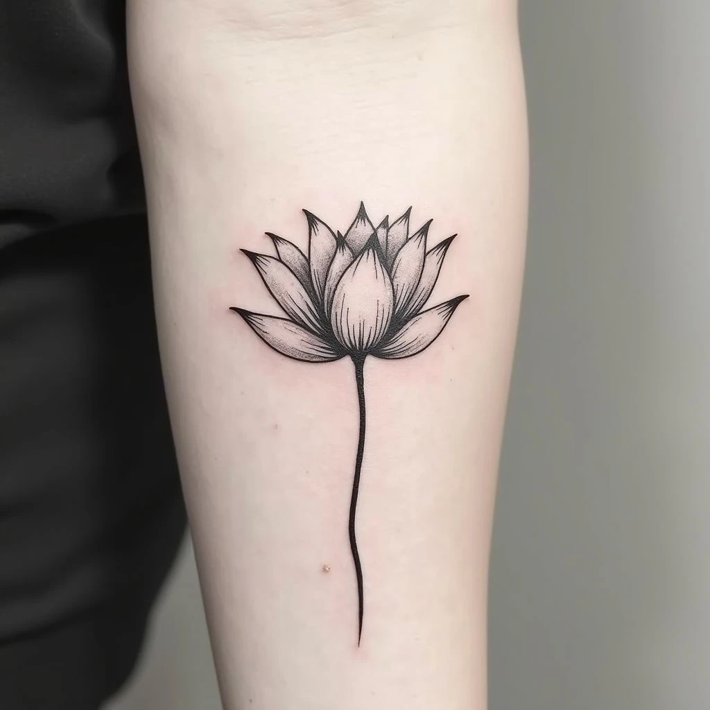 Unfolding Beauty: The Meaning of a Simple Lotus Flower Tattoo
