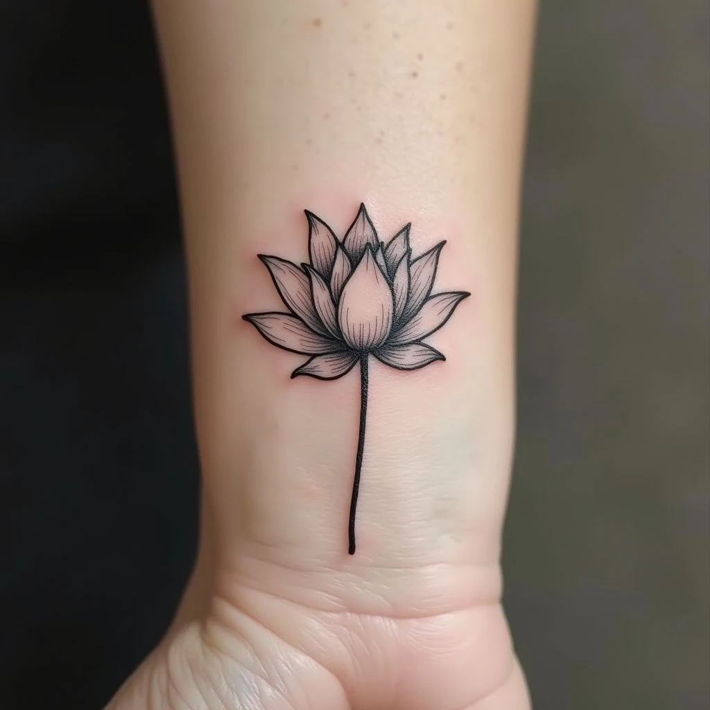 Unfolding Beauty: The Meaning Behind a Simple Lotus Tattoo