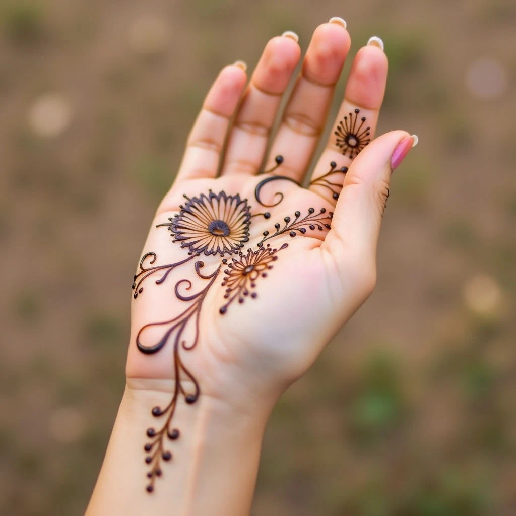 Delicate Palm Mehndi: A Guide to Simple Front Hand Designs