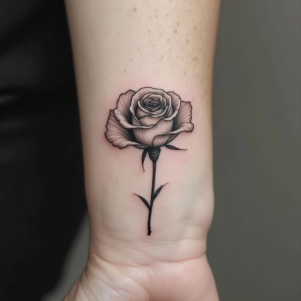 Simple Rose Tattoo Design Guide