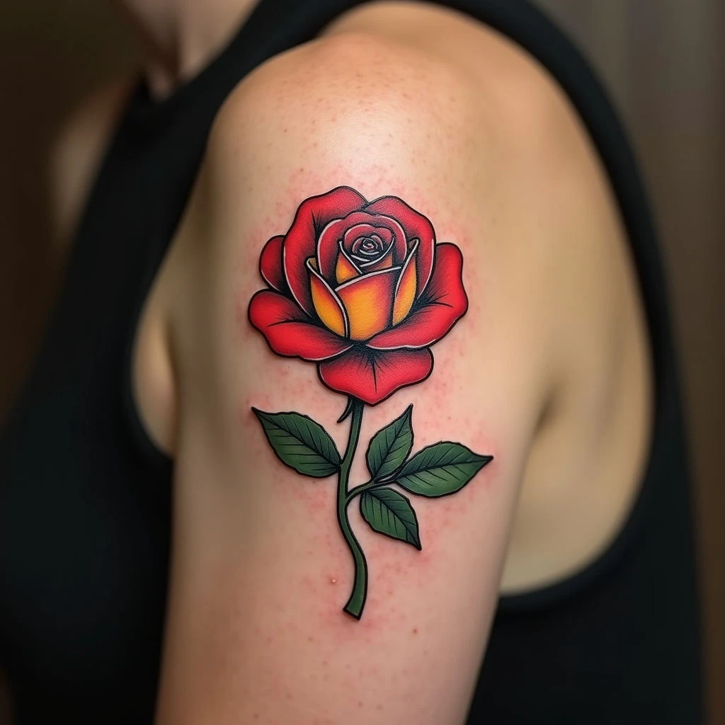 Classic Rose Tattoo Design Inspiration