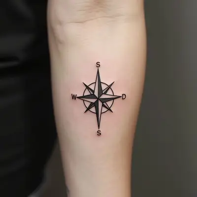 Minimalist Compass Tattoo: A Guide to Direction and Style