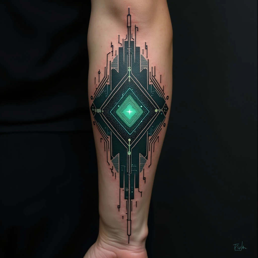 Simple Tattoo Design Ideas for Men: Cyberpunk Edition