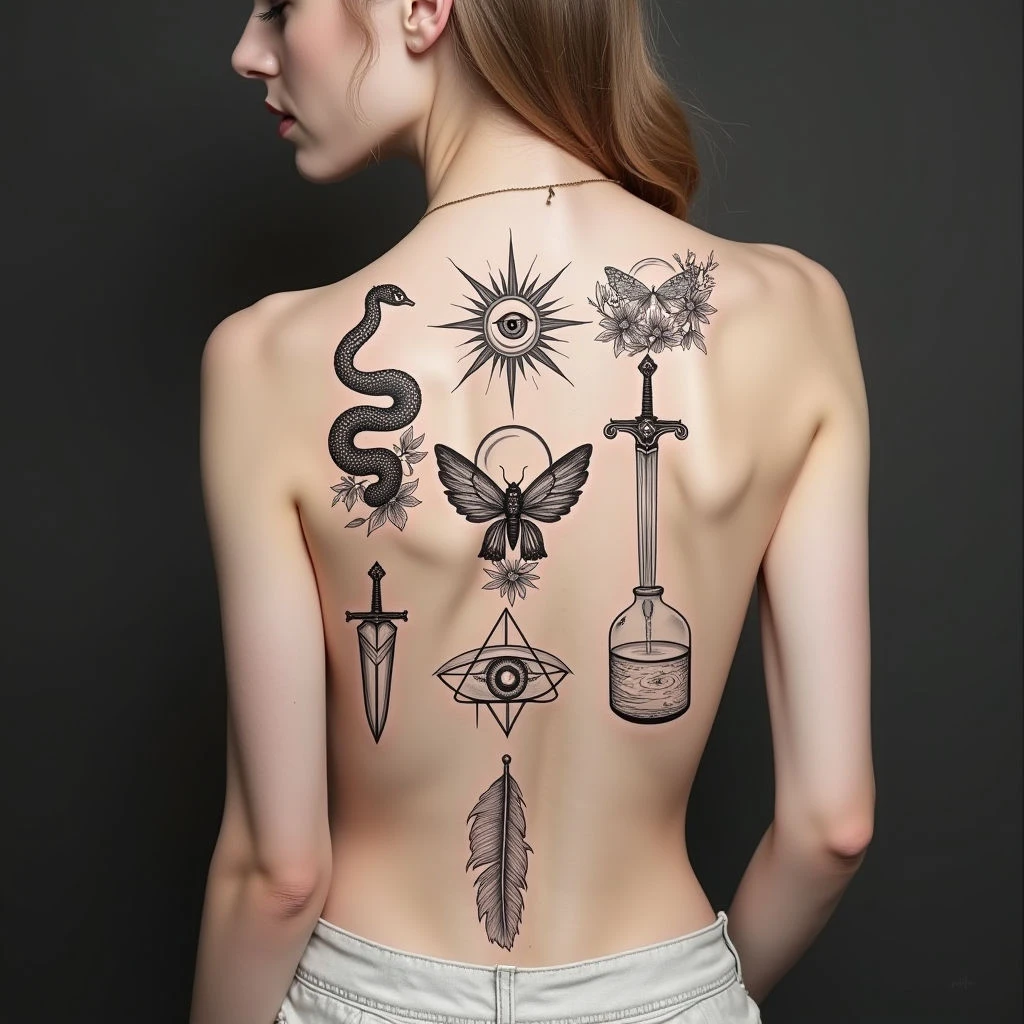 Mystical Symbol Tattoo Designs: A Collection of Simple Motifs