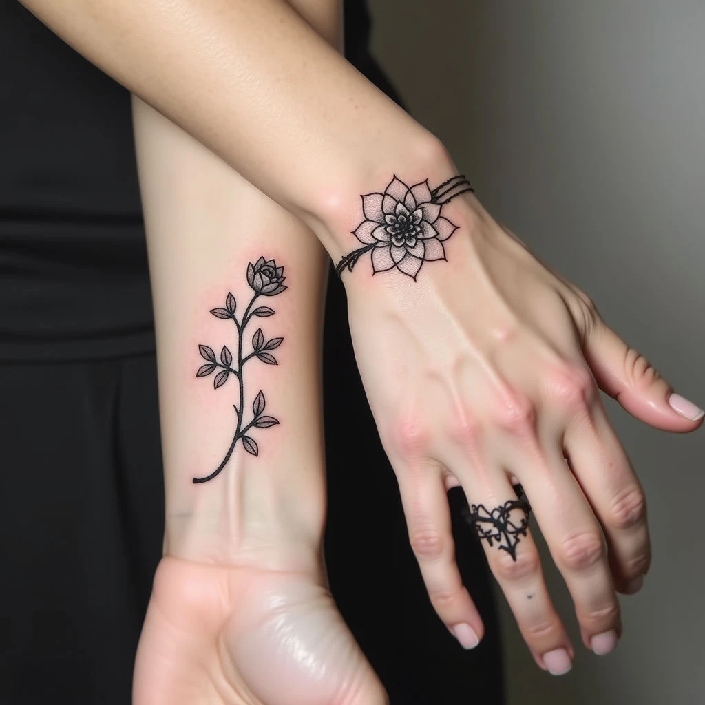 Delicate Floral Tattoos: Minimalist Design Inspiration