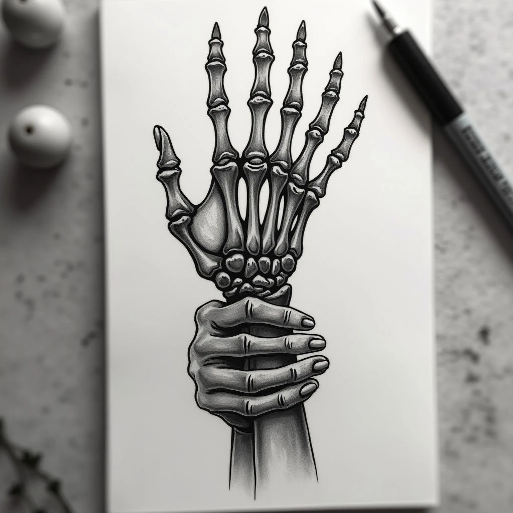 Skeleton Hand and Human Hand Tattoo: Meaning & Symbolism Explained