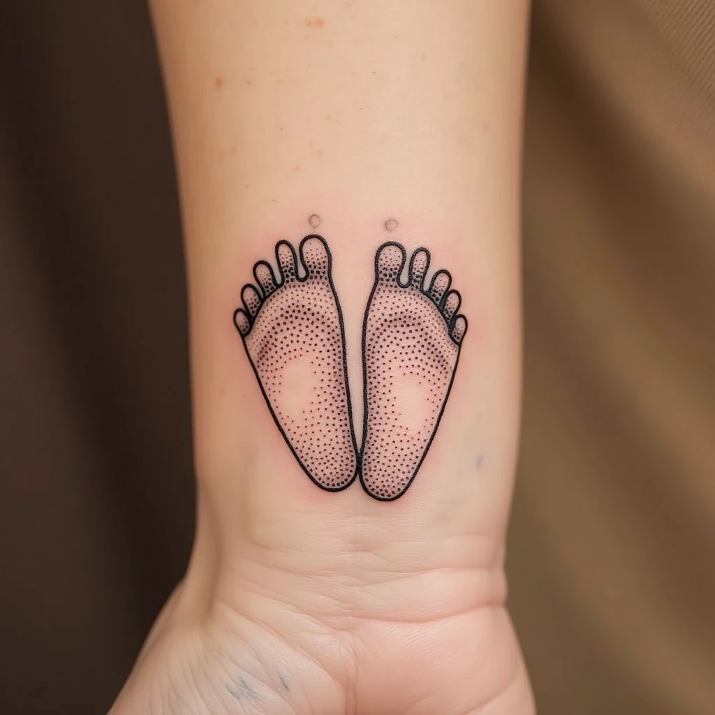 Tiny Footprints: Meaningful Baby Feet Tattoos for Mothers