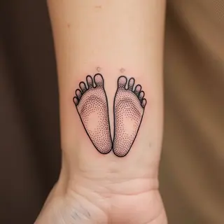 Tiny Footprints: Meaningful Baby Feet Tattoos for Mothers