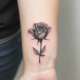 Decoding the Meaning of a Small Black Rose Tattoo