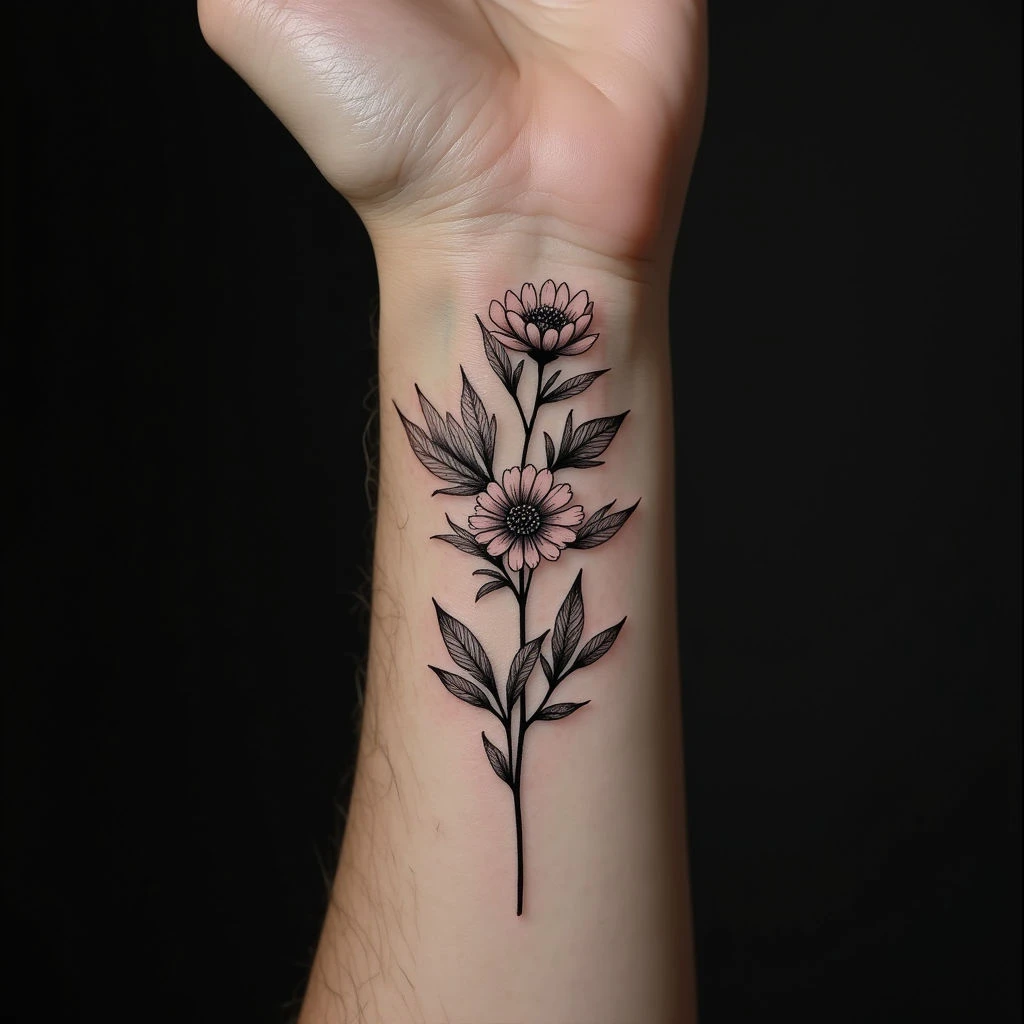 Small Black Tattoos with Meaning: A Guide to Botanical Designs