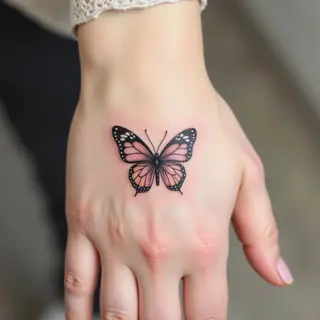 Fluttering Dreams: Small Butterfly Tattoo Designs for Girls' Hands