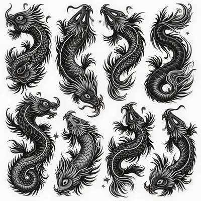 Flash Sheet: Traditional Japanese Tattoo Designs