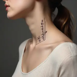 Minimalist Neck Tattoos: Subtle Statements