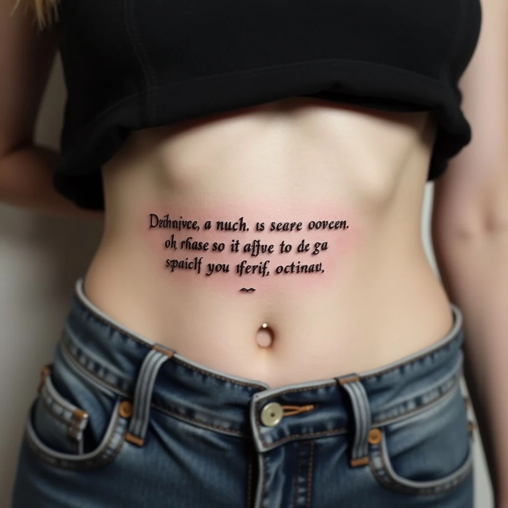 Strategic Small Quote Tattoo Placement: Where Darkness Resides