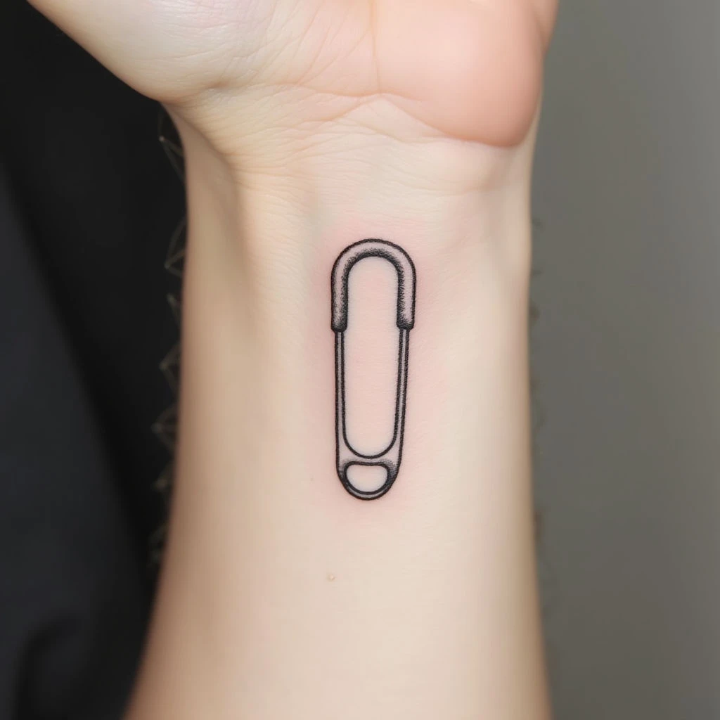 Small Safety Pin Tattoo: A Symbol of Mental Health & Recovery