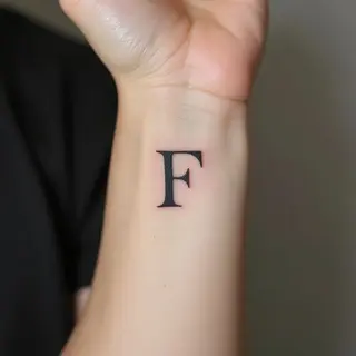Minimalist Letter 'F' Tattoo Design Inspiration