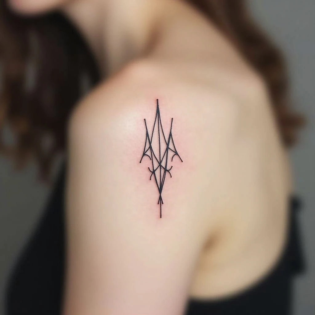 Minimalist Abstract Tribal Tattoo Design