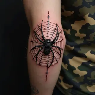 Spider Web Tattoo on Elbow: Military Meaning & Symbolism