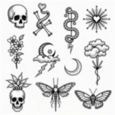 Spooky Tattoo Flash: Traditional Designs