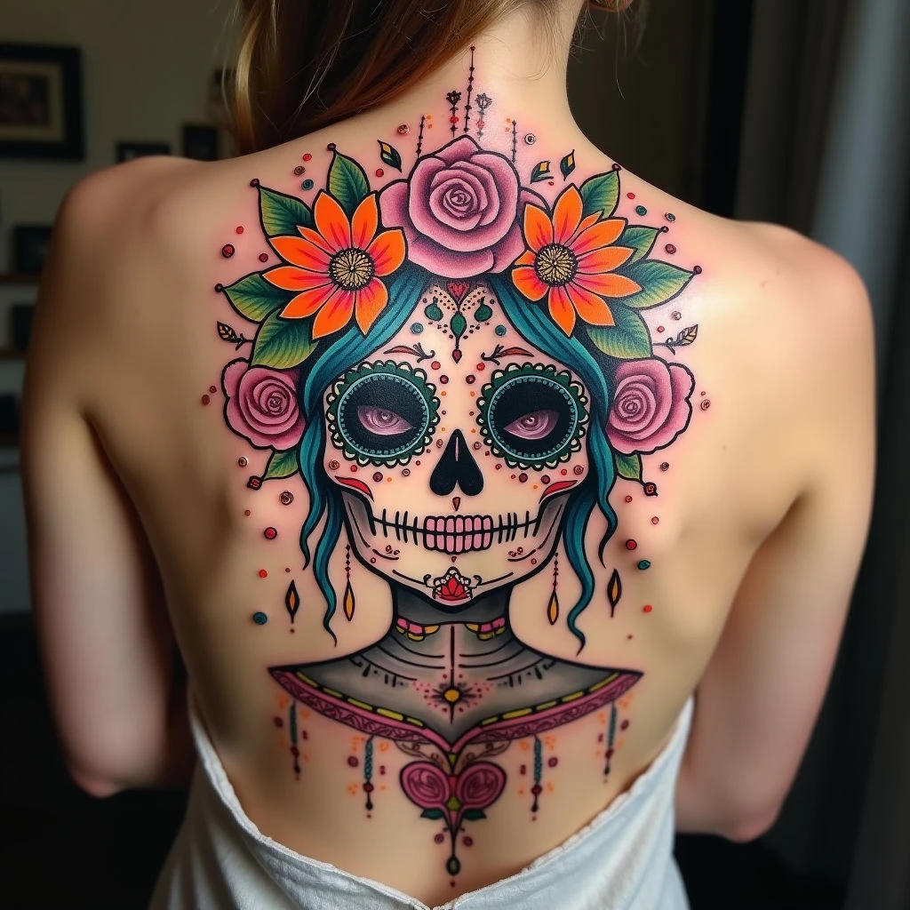 Unveiling the Sacred Meanings Behind Sugar Skull Girl Tattoos