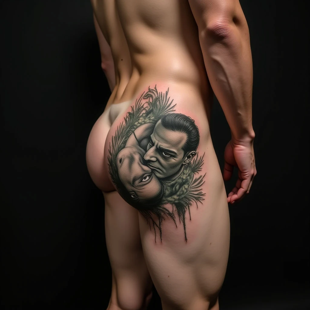 Surreal Hip Tattoos for Boys: Father & Son Inspiration