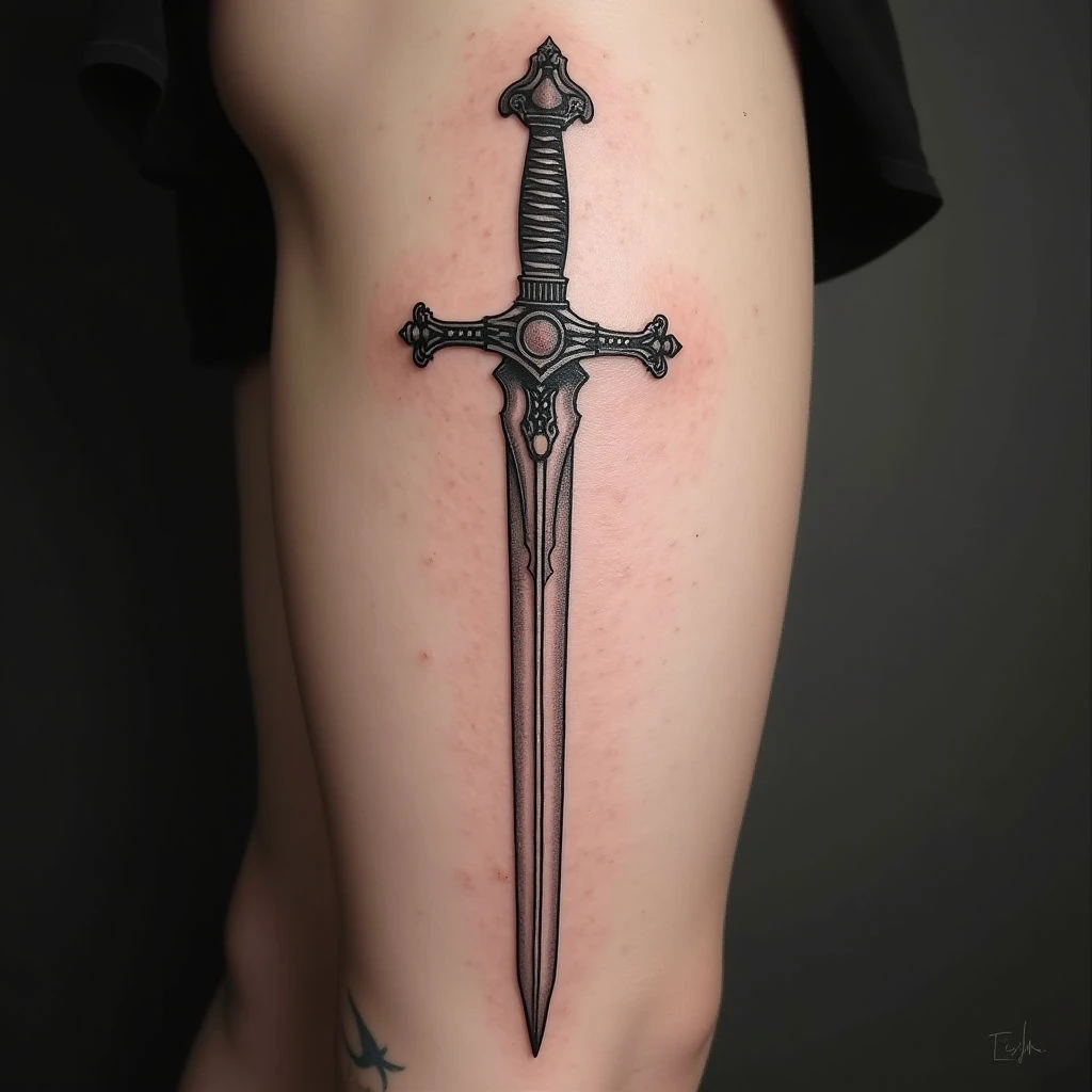 Classic Sword Tattoo: A Symbol of Courage and Honor