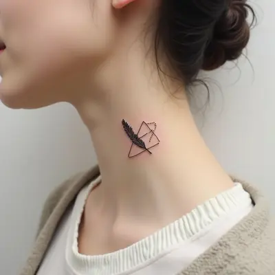 Geometric Symbol Neck Tattoos for Men: Inspiration & Design