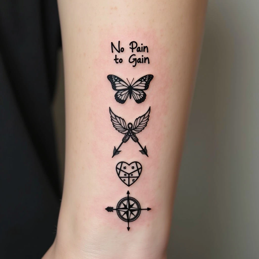 Assorted Minimalist Linework Tattoos