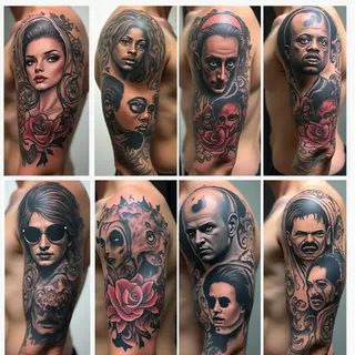 Diverse Tattoo Collage: A Showcase of Styles and Subjects