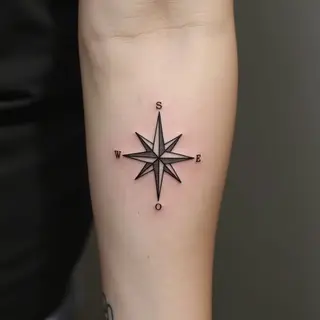 Minimalist Compass Tattoo: Finding Direction