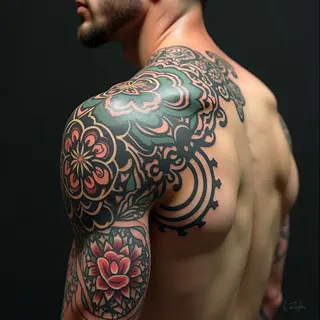 Shoulder Tattoo Cover Up Ideas for Men