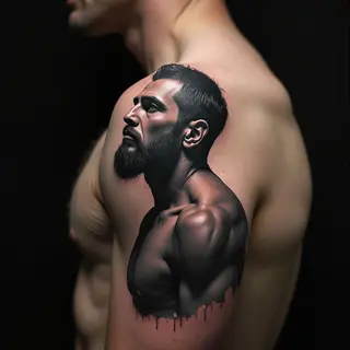 Timeless Male Shoulder Tattoos: Renaissance Inspiration