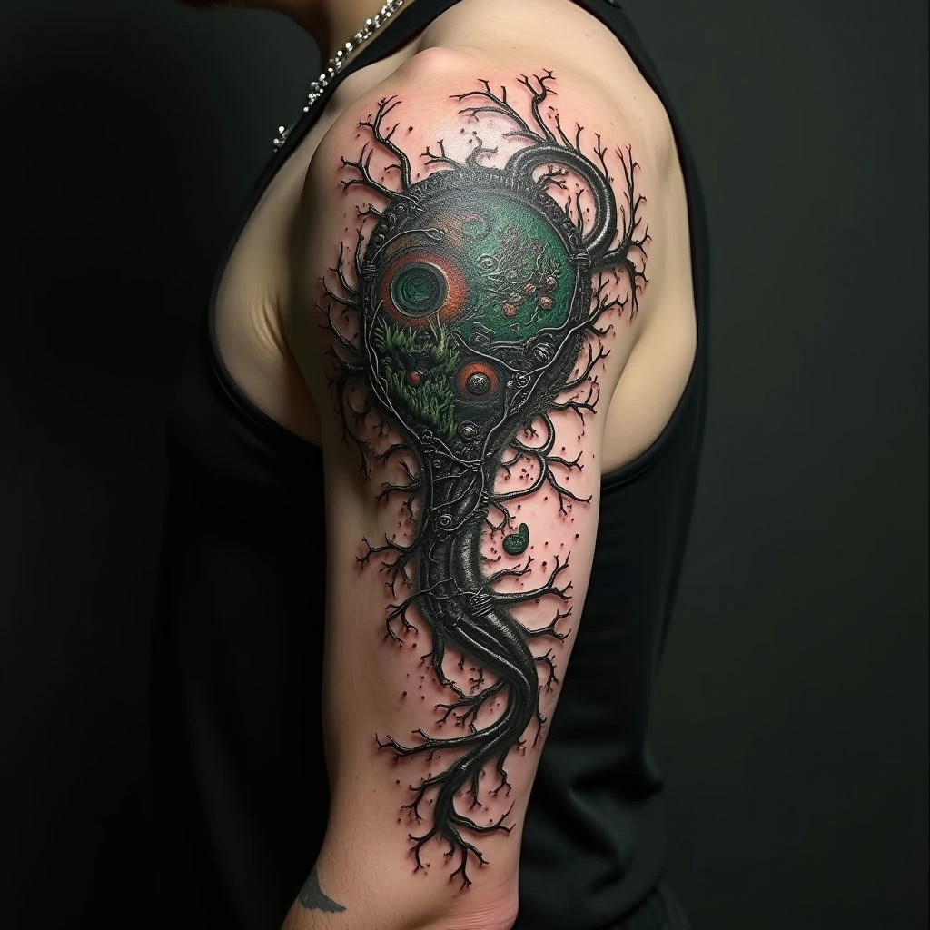 Bio-Organic Name Tattoos for Men: A Futuristic Guide