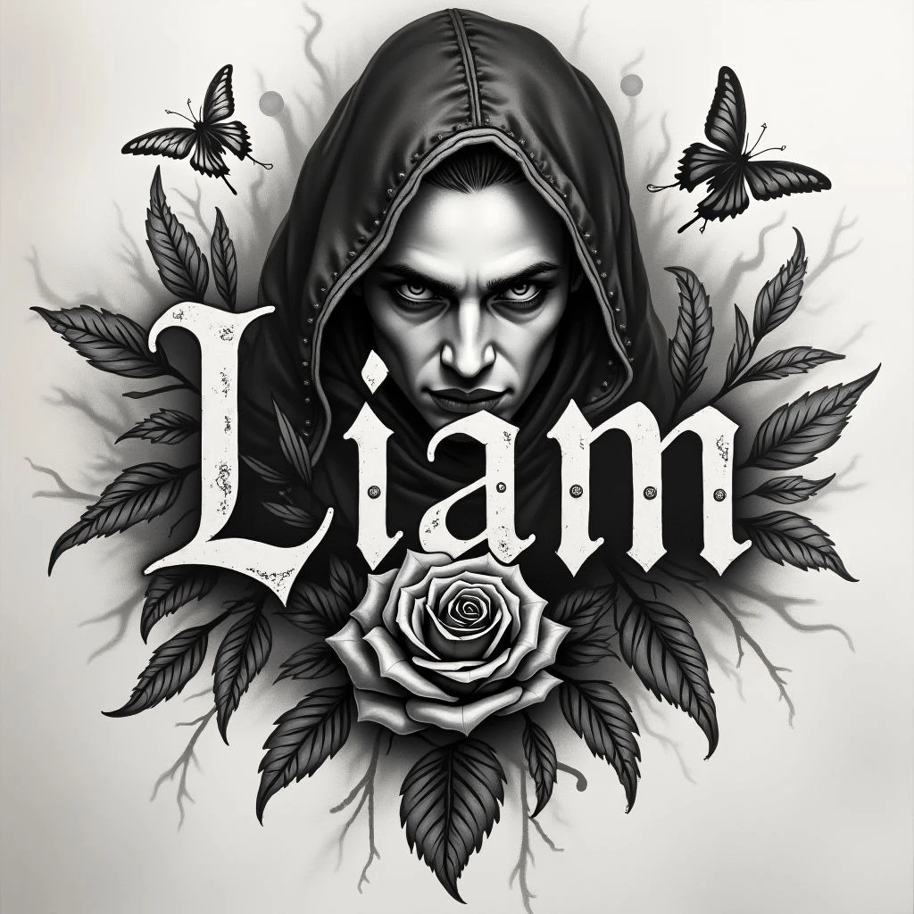 Tattoo Designs for Male Names: Gothic Horror & Dark Fantasy Inspirations
