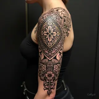 Arm & Shoulder Tattoo Designs for Men: Geometric & Islamic Inspiration