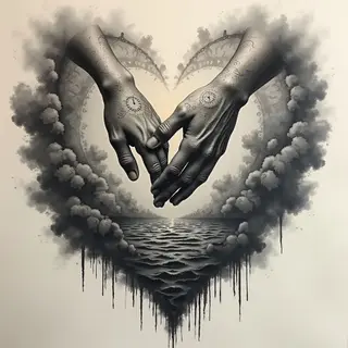 Melting Bonds: Surreal Tattoo Designs for Mothers & Daughters