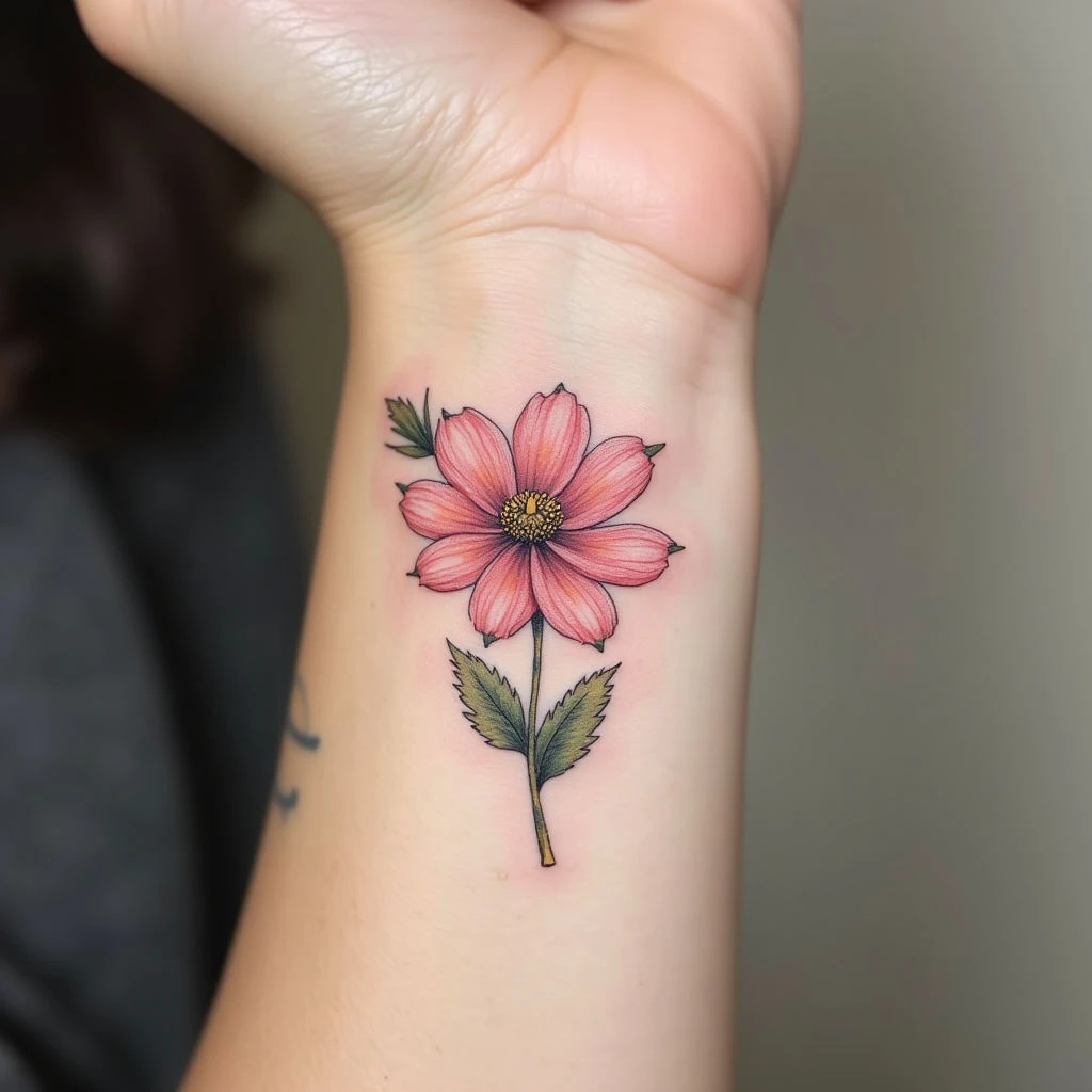 Delicate Blooms: Simple Flower Tattoo Designs for Ladies
