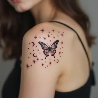 Celestial Hand Tattoo: A Delicate Universe
