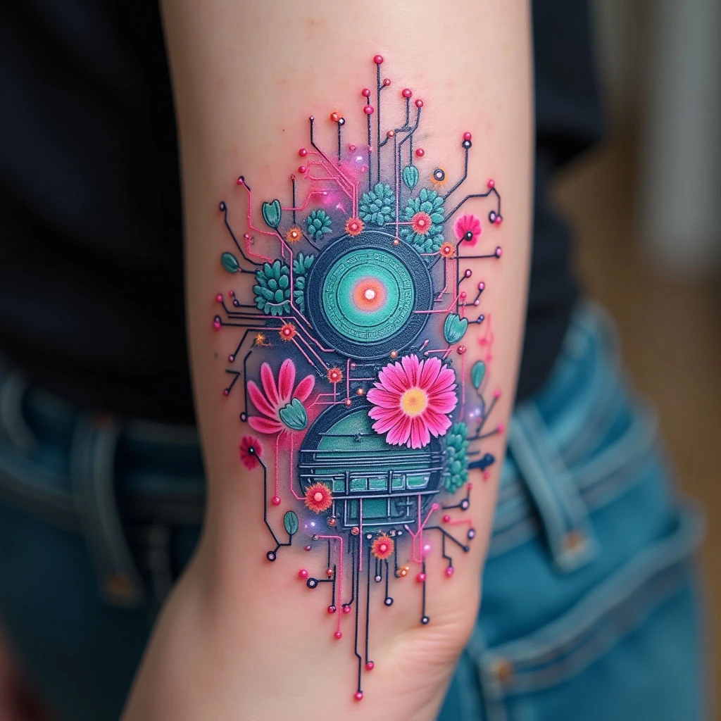 Tattoo Ideas for Baby Girl with Meaning: A Neon Cyberpunk Guide