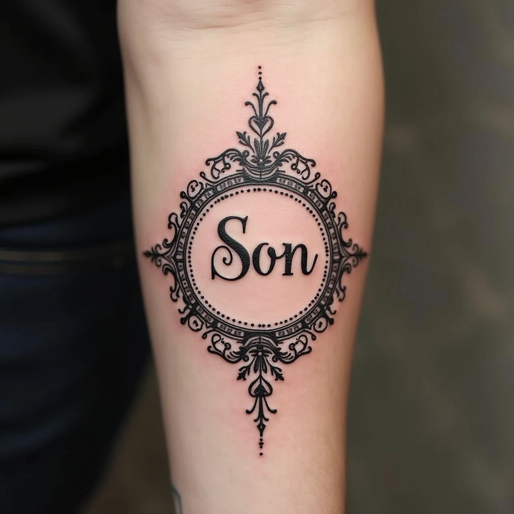 Elegant Tattoo Ideas Featuring Your Son’s Name