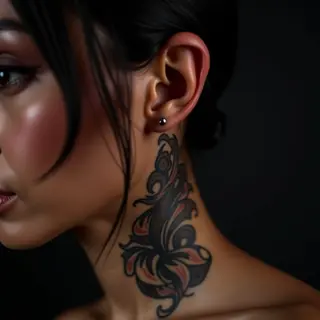 Behind the Ear Tattoos for Women: Small, Old School Style Ideas