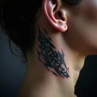 Subtle Biomechanical Behind-Ear Tattoos for Men: Ideas & Inspiration