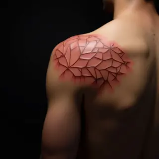 Shoulder Tattoos: A Guide to Fine Line Red-Brown Designs